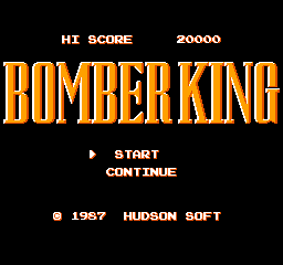 Bomber King (Japan) Title Screen